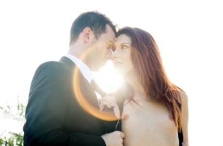Slim tiny titted redhead Ashlyn Molloy gets boned passionately on the bed