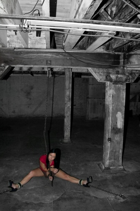 Mature Americans Julie Night & Devaun get restrained & whipped in BDSM action