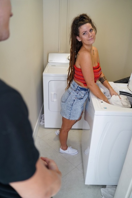 Naughty teen Indica Flower ends a sneaky fuck in the shower with a facial