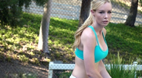 Blonde MILF with perky nips Kayden Kross gets her twat filled with male meat