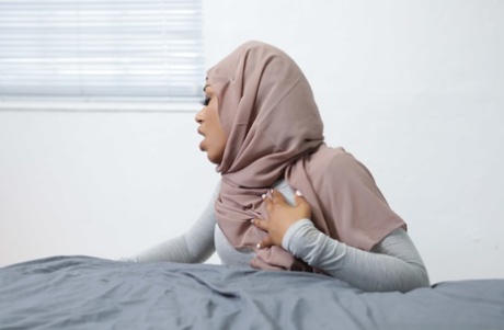 Latina with a hijab Havana Bleu blows a monster dick & takes it from behind