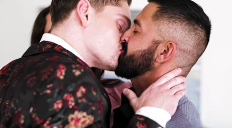 Brunette Sophia Burns & her bisexual husband enjoy a sizzling MMF 3some