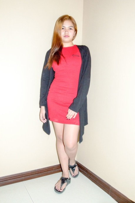 Filipina teen Abby Marcelino strips and poses naked at a casting tryout