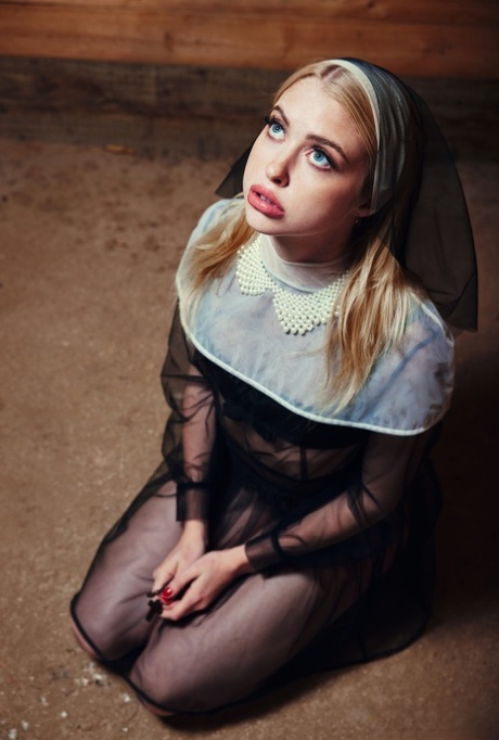 Naughty nun Chloe Cherry dress a playboy outfit and gets rammed in a DP 3some