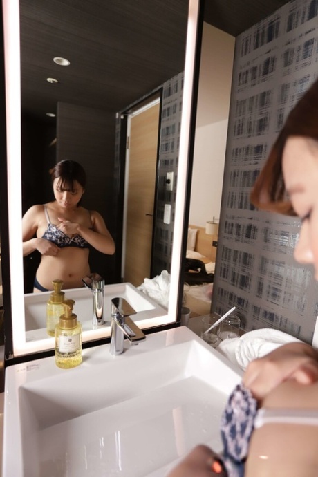 Petite Japanese babe Riho Yanase seduces her lover and rides his cock